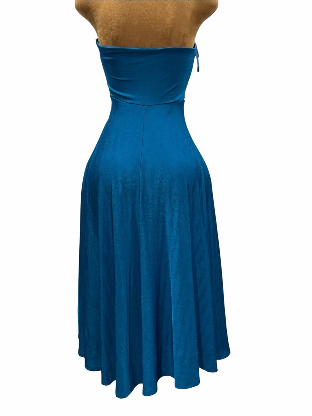 Maeve by Anthropologie Strapless Teal Midi Tube Dress - Picture 9 of 14